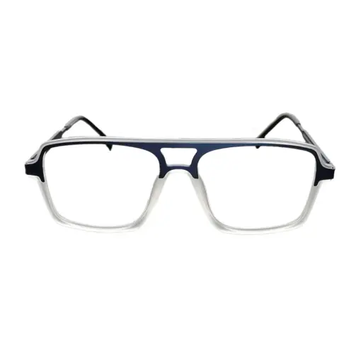 Blue White Comfortable Eyeglasses at chashmah