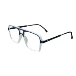 Blue White Comfortable Eyeglasses at chashmah