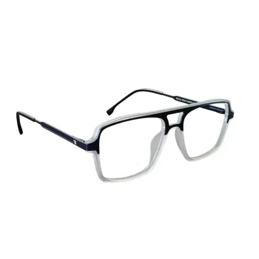 Blue White Comfortable Eyeglasses at chashmah