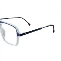 Blue White Comfortable Eyeglasses at chashmah