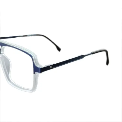 Blue White Comfortable Eyeglasses at chashmah
