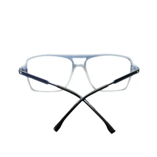 Blue White Comfortable Eyeglasses at chashmah