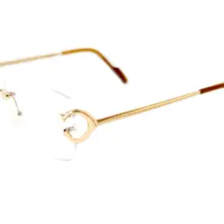 Golden Rimless Eyeglasses at chashma