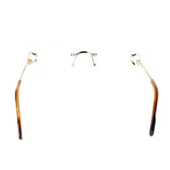Golden Rimless Eyeglasses at chashma