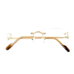 Golden Rimless Eyeglasses at chashma