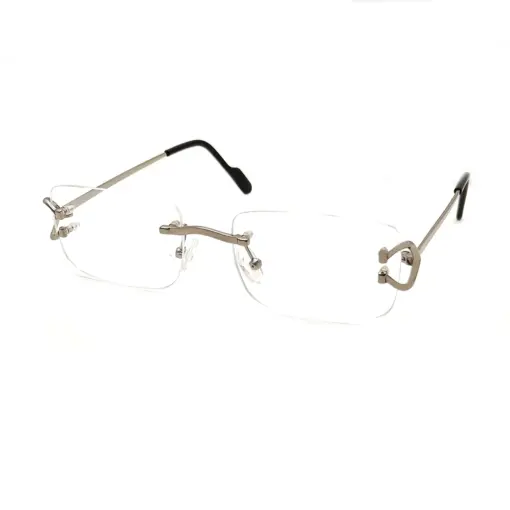 Silver Rimless Eyeglasses At chashma