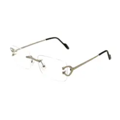 Silver Rimless Eyeglasses At chashma