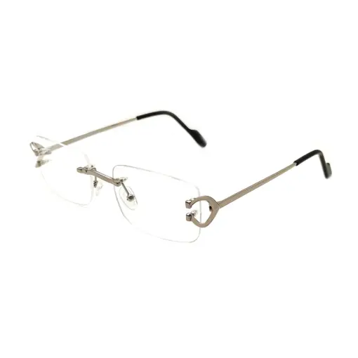Silver Rimless Eyeglasses At chashma