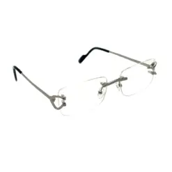 Silver Rimless Eyeglasses At chashma