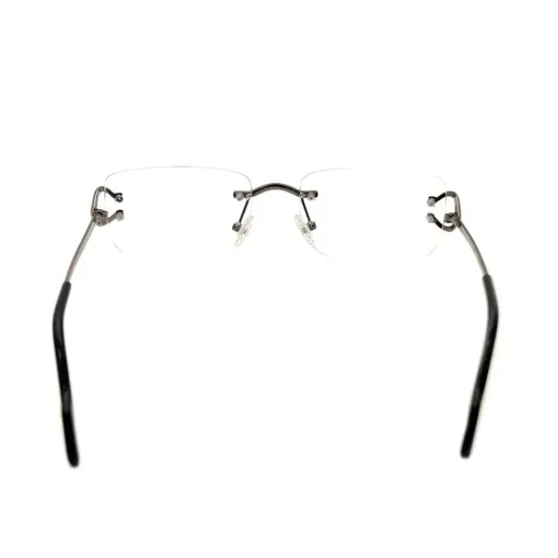 Silver Rimless Eyeglasses At chashma