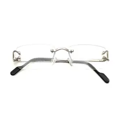 Silver Rimless Eyeglasses At chashma