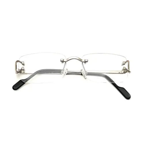 Silver Rimless Eyeglasses At chashma