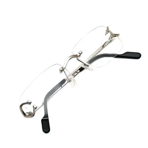 Silver Rimless Eyeglasses At chashma