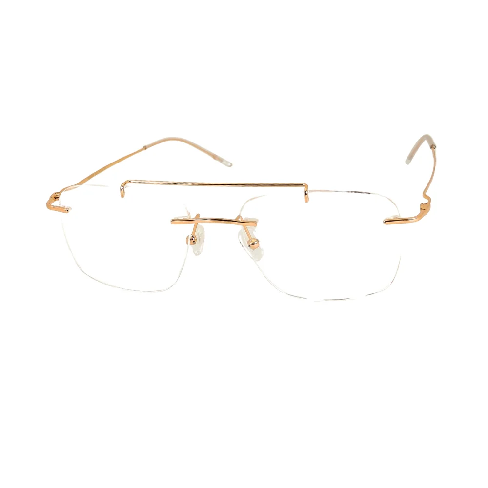Turban-Friendly Rimless Eyeglasses : Redefining Comfort & Style for Sikh Gentlemen 3 Golden Turban Freindly Rimless 30038 2 1