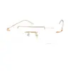golden Rimless Turban Aviator Eyeglasses at chashma
