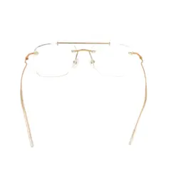 golden Rimless Turban Aviator Eyeglasses at chashma