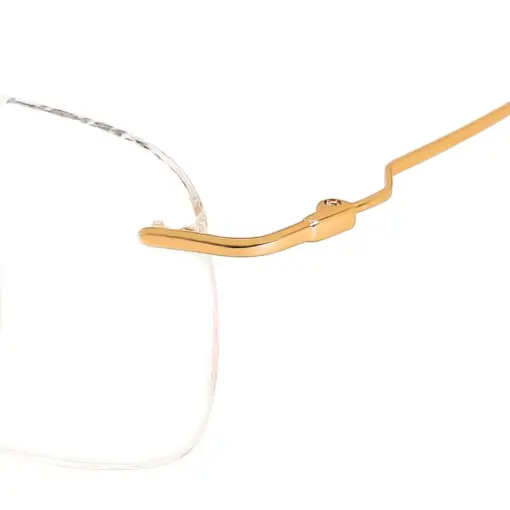 golden Rimless Turban Aviator Eyeglasses at chashma