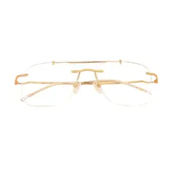 golden Rimless Turban Aviator Eyeglasses at chashma