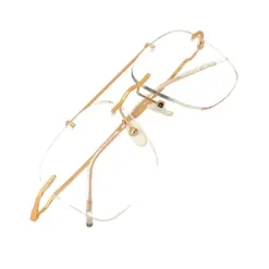 golden Rimless Turban Aviator Eyeglasses at chashma