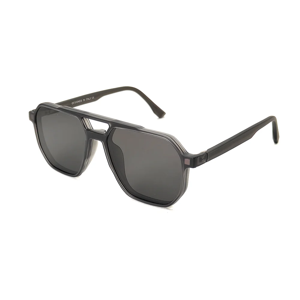 Clip-On Switch Eyeglasses Are a Game Changer for Drivers 5 Grey Aviator Clip on Eyeglasses la001 12 1