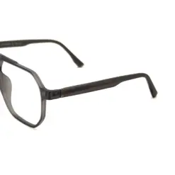 Grey Aviator Clip-on Eyeglasses