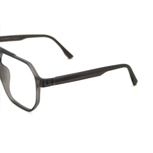 Grey Aviator Clip-on Eyeglasses