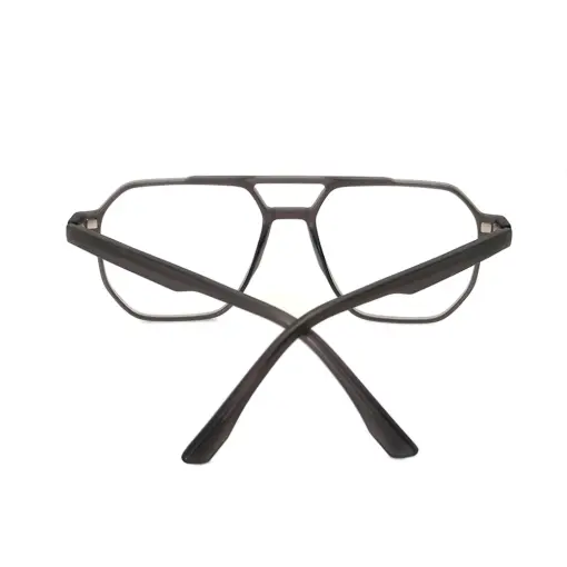 Grey Aviator Clip-on Eyeglasses