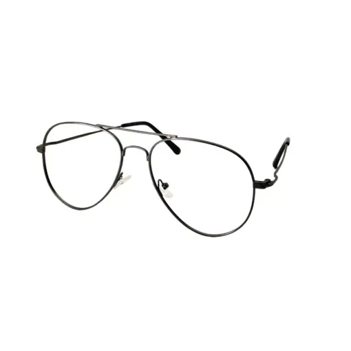 Matte Gun Metal Aviator Eyeglasses Online at chashma