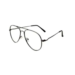 Matte Gun Metal Aviator Eyeglasses Online at chashma
