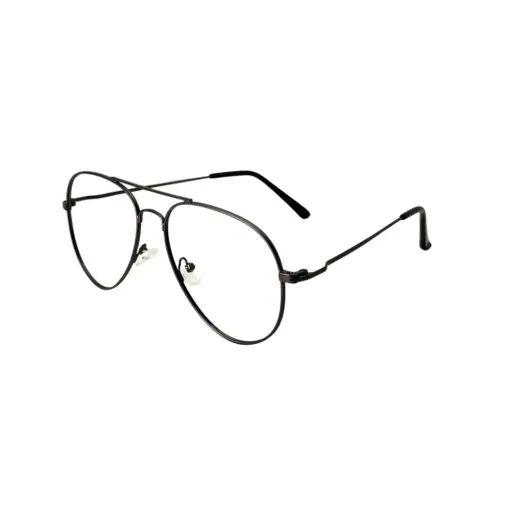 Matte Gun Metal Aviator Eyeglasses Online at chashma
