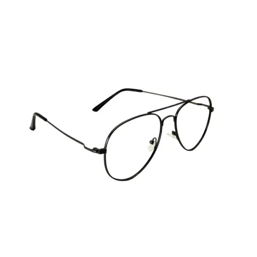 Matte Gun Metal Aviator Eyeglasses Online at chashma