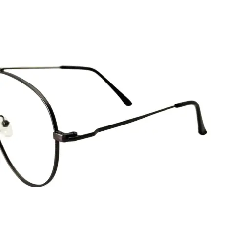 Matte Gun Metal Aviator Eyeglasses Online at chashma