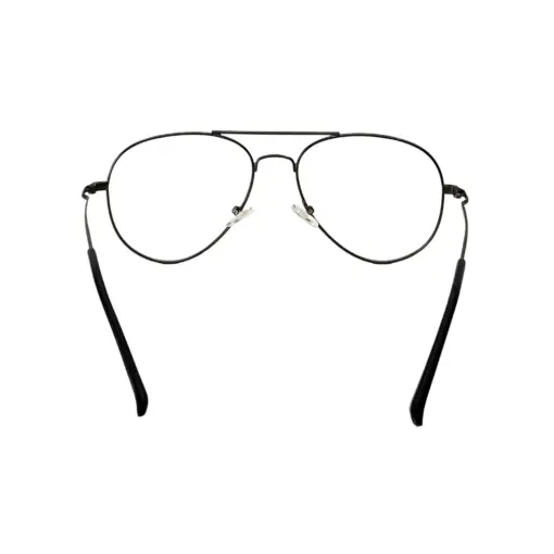 Matte Gun Metal Aviator Eyeglasses Online at chashma