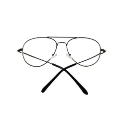Matte Gun Metal Aviator Eyeglasses Online at chashma