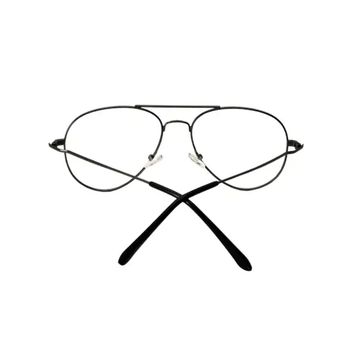 Matte Gun Metal Aviator Eyeglasses Online at chashma