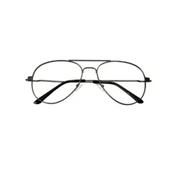 Matte Gun Metal Aviator Eyeglasses Online at chashma