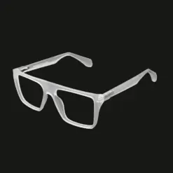 Matte White Fashion Eyeglasses AT chashma