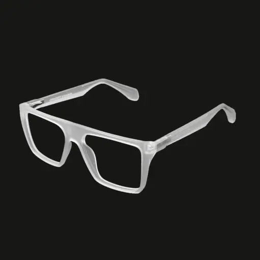 Matte White Fashion Eyeglasses AT chashma