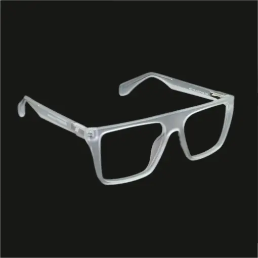 Matte White Fashion Eyeglasses AT chashma