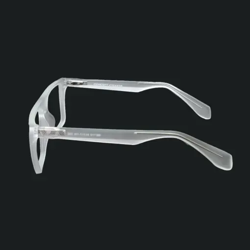 Matte White Fashion Eyeglasses AT chashma