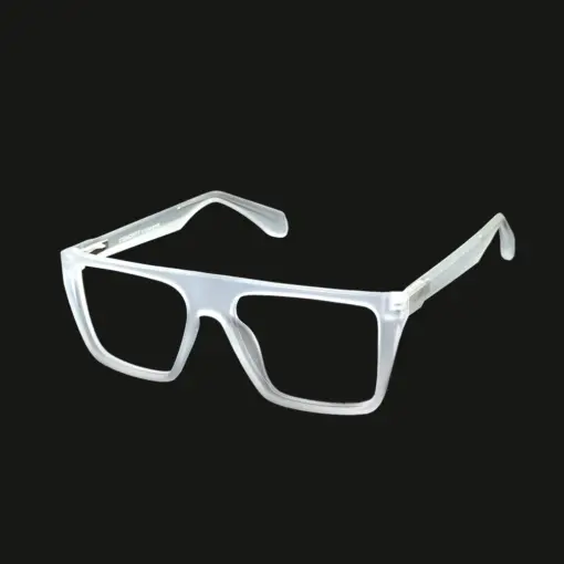 Matte White Fashion Eyeglasses AT chashma