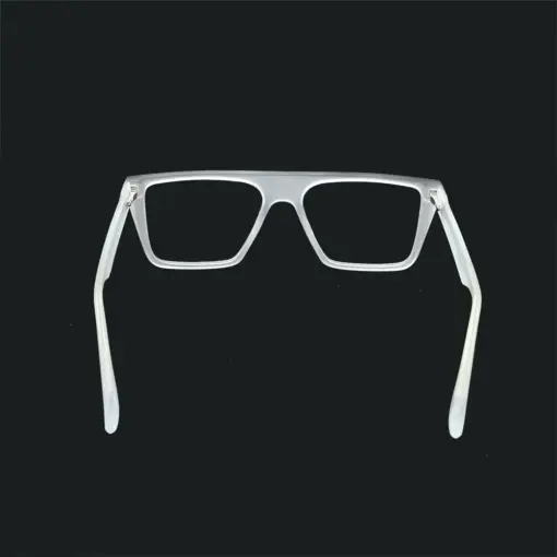 Matte White Fashion Eyeglasses AT chashma
