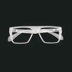 Matte White Fashion Eyeglasses AT chashma