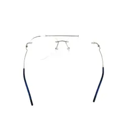 Silver Rimless Turban Aviator Eyeglasses at chashma