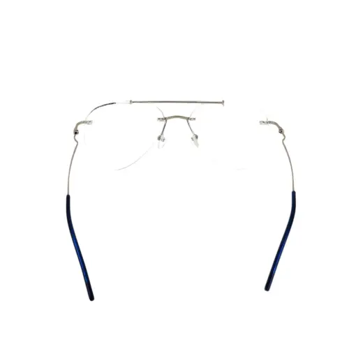 Silver Rimless Turban Aviator Eyeglasses at chashma