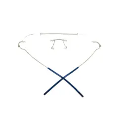 Silver Rimless Turban Aviator Eyeglasses at chashma