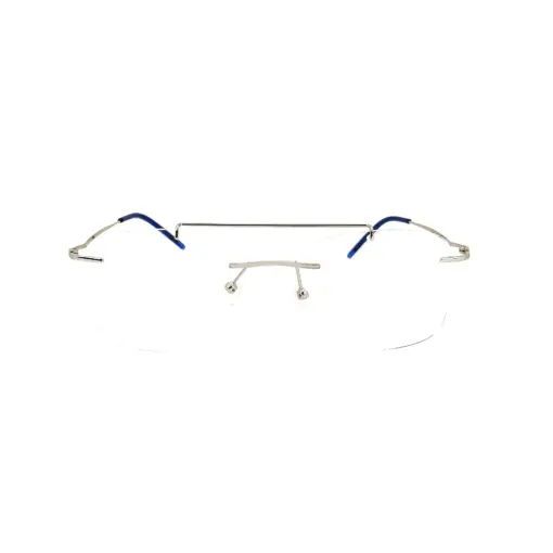Silver Rimless Turban Aviator Eyeglasses at chashma