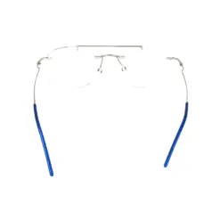 Silver Rimless Turban Aviator Eyeglasses at chashma