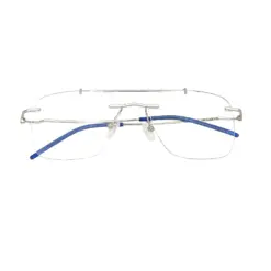 Silver Rimless Turban Aviator Eyeglasses at chashma