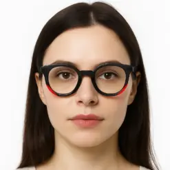 Black Bold Round Eyeglasses – 1991